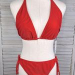 Ymi  SWIMWEAR Triangle Bikini Set NWT Red Alert-1X Photo 0