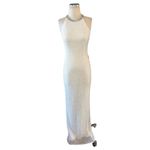 Mac Duggal  Beaded Sleeveless High Neck Column Gown in White 2 New Womens Photo 3
