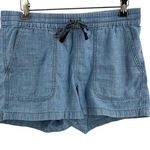 J.Crew Point Sur Shorts Small Blue Chambray Seaside Drawstring Photo 0