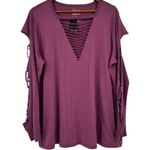 Torrid NEW Classic Fit Cotton Crew Neck Slasher knit purple Tee plus size 2X Photo 1