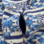 Lucky Brand Womens Blue/ Tan Aztec Open Front Cardigan Duster Sweater sz LRG Photo 4