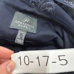 Adrianna Papell  Dress Womens Size 10 Blue Lace Embellished Sleeve Gown Formal Photo 5