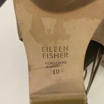 Eileen Fisher  Booties Sandals Peep Toe Size 10 leather tan neutral chunky Photo 4