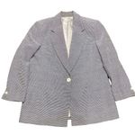 Vintage St. John Griffith Gray Blue White Skirt Suit Wool Blend Italian Sze 12 Photo 1