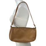 Women's Tan Purple Floral Sequin Embroidered Y2k Baguette Shoulder Handbag OS Photo 1