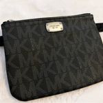 Michael Kors Black MK Logo Designer Belt Bag Fanny Pack Waist Bag Photo 11