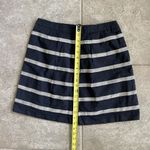 Loft Striped Mini Skirt Sz 6 Pockets Navy Blue Nautical Preppy Photo 2