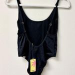 Guess NWT  Sleeveless Scoop Neck One Piece Swimwear Jet Black Women's Size S Photo 2