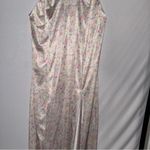 Vintage Cottagecore Floral Print Nightgown Slip Maxi Dress with Lace Detailing‎ White Size M Photo 2