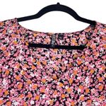Pieces Pink Black Floral Print Short Sleeve VNeck Babydoll Shift Dress Sz 20 NWT Black Photo 2