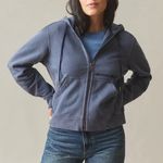 American Giant Women's Vintage Wash Relaxed Classic Full Zip 2.0 Size S Blue Photo 0