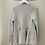 Anthropologie Knitted & Knotted by Anthro. Open Front Knit Cardigan Gray Sz Medium Photo 3