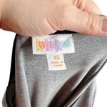 LuLaRoe Nicole Solid Gray Elbow Sleeve Fit & Flare Dress Photo 10