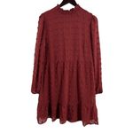 VERO MODA Mini Smock Dress with Textured Spots Red Size L New Photo 4