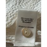 Rebecca Taylor Silk Blouse Womens 4 Cream Ruffle Textured Long Sleeve V-neck Top Photo 5