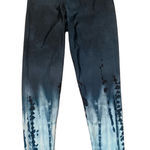 Onzie Graphic Tie Dye High Rise Midi Yoga Leggings Ombré Blue Size S Photo 0