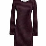 Joe Fresh  XS TP Red Blue Midi Long Sleeve Stripe Photo 0