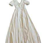 Fame and Partners Cream Wrap Dress Gown Maxi Long Chiffon Flowy Size 0 Women's Photo 11