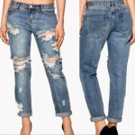 One Teaspoon  Light Wash Distressed Straight Leg Ankle Cotton Jeans Size … Photo 1