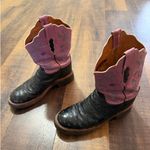 Lucchese  2000 Women’s Pink & Black Full Quill Ostrich Cowboy Boots Size 10 Photo 1