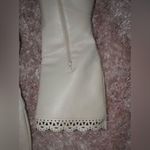 NEW Michele Eyelet Off White Heeled Pointed Toe Cowboy Boots Size 10 Photo 3