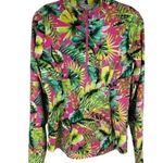 Tommy Bahama  Women's Pink Floral 3/4 zip  Long Sleeve Golf Top Size S- N… Photo 5
