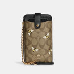 Coach Phone Crossbody In Signature Canvas With Bee Print c8672 Photo 6