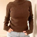 Eddie Bauer  Chocolate Brown Turtleneck Sweater Photo 0