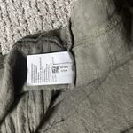 American Eagle  Womens XS Long Sleeve babydoll‎ Blouse Olive Green Open Back Boho Photo 9