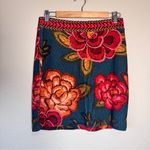 Farm Rio  Green Floral Tapestry Mini Skirt Womens S Brazil Piera Fall Boho NWT Photo 1