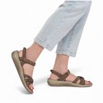 Orthofeet Malibu Sandals Women’s 9.5 Wide Brown Leather Orthotic Comfort Straps Photo 0