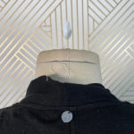 Alice + Olivia  Air Top Long Sleeve Blouse Faux Wrap‎ Draped Black Size Small Photo 10