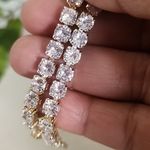 Gold Filled Clear Crystal Tennis Ankle Bracelet Anklet Photo 2