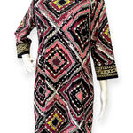 Talbots  Chain Link Print Midi Geometric Patterned Dress  Photo 0