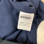 Beau‎ Hudson Floral Bomber Jacket XS Navy Pink Rose Print Zip Up Ribbed Trim Blue Photo 3