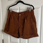 SheIn Women's Brown Corduroy Shorts size large Photo 1