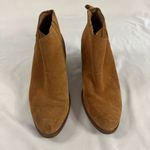 Toms Leilani Brown Suede Zipper Heeled Ankle Booties Women Size 7.5 Dress Boots Photo 2