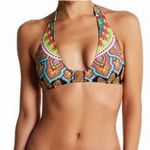 Trina Turk  Medallion Buckle Bikini Tie On Top (TOP ONLY) Size Small Photo 12