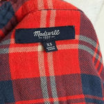 Madewell • Red Navy Blue Plaid Cozy Flannel in Ember Plaid Photo 4