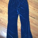 Issac Mizrahi Selma Blair Bright Blue Velour Pants Size M Photo 5