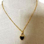 Dainty gold tone heart pendant necklace Gold Photo 1