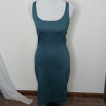 Cotton On teal kimi scooped bodycon midi dress size small Photo 1