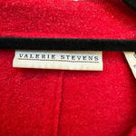 Valerie Stevens Vintage  Wool Holiday Red Button Down Jacket Blazer Size 10 M Photo 7