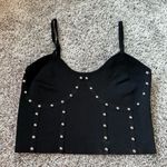 Elegant Black Studded Camisole Top Photo 0