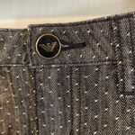 Armani Junior girls size 11a chain embellished blue gray denim mini skirt 26" W Photo 3