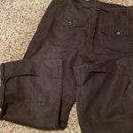 Old Navy  brown linen cuffed capris size 6 Photo 3
