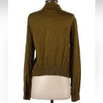 Anthropologie  Maeve Golden Tan Silky Bomber Jacket Women’s Size Small S Photo 5