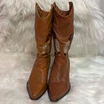 Vintage Real Leather Cowboy Boots Dream Catcher Festival Rave Burning Man A22 Brown Size 6.5 Photo 4