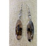 Herkemer Diamond Translucent Montana Agate Sterling Silver Dangle Earrings Photo 2