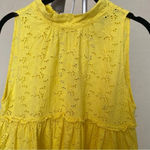 Lisa Marie Fernandez Floral Tiered‎ Dress yellow mini dress with pockets Size 4 Photo 8